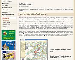 Ilustrace - web města Česk&yacute; Krumlov - mapov&yacute; port&aacute;l