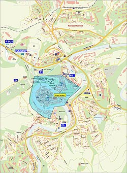 Dopravní mapa města Český Krumlov 