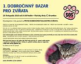 Letáček - 1. Dobročinný bazar pro zvířata 